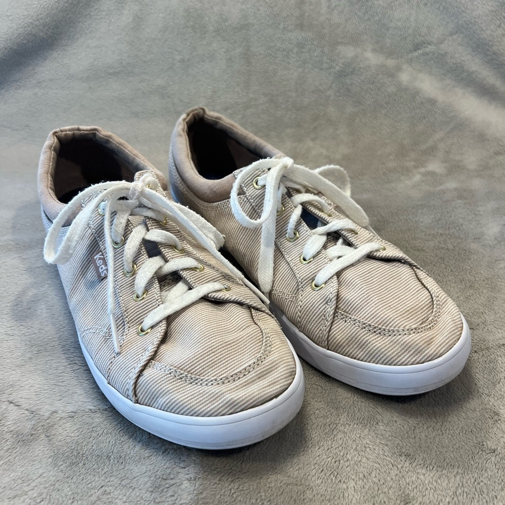 Keds Light Tan Lace-Up Sneakers